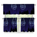 Libra Constellation Print 3 Piece Kitchen Curtains