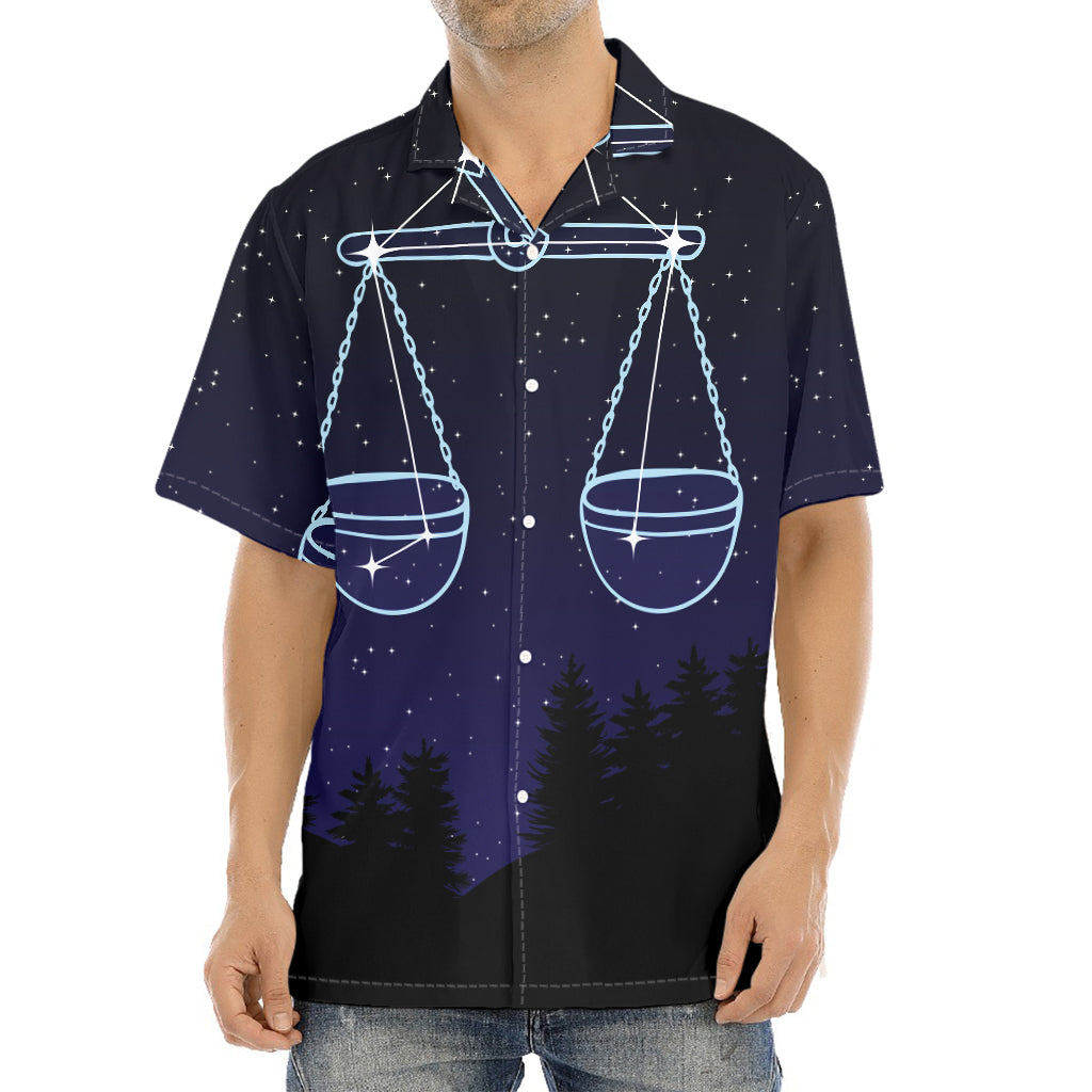Libra Constellation Print Aloha Shirt