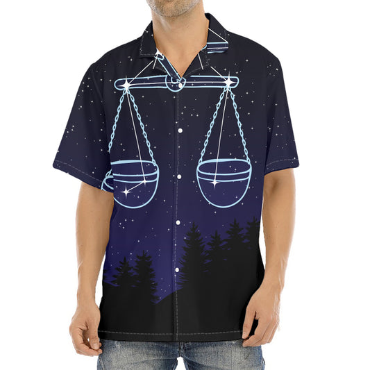 Libra Constellation Print Aloha Shirt