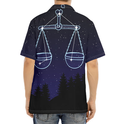 Libra Constellation Print Aloha Shirt