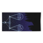 Libra Constellation Print Beach Towel