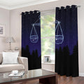 Libra Constellation Print Dimout Grommet Curtains