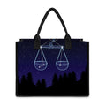Libra Constellation Print Canvas Tote Bag