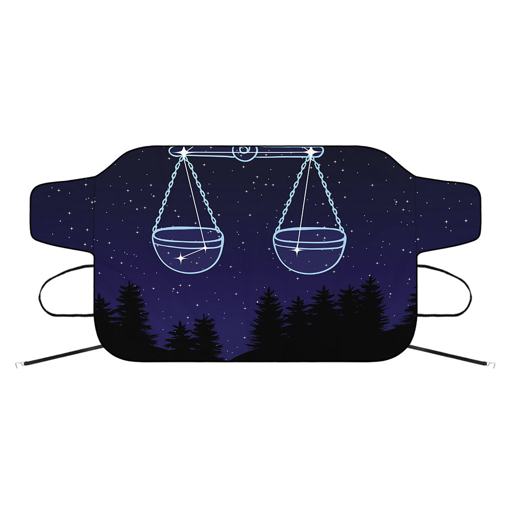 Libra Constellation Print Car Windshield Snow Cover