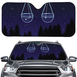 Libra Constellation Print Car Windshield Sun Shade