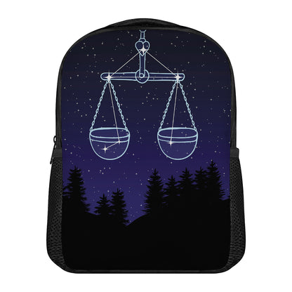 Libra Constellation Print Casual Backpack