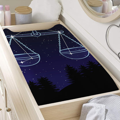 Libra Constellation Print Changing Pad Cover