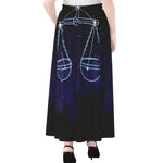 Libra Constellation Print Chiffon Maxi Skirt