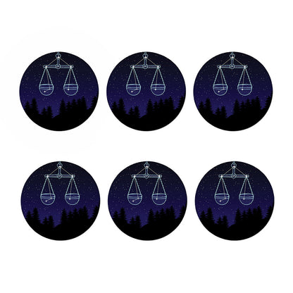 Libra Constellation Print Coaster Set