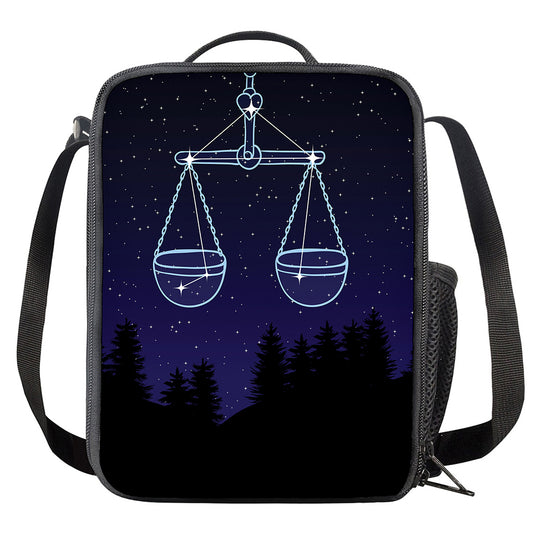 Libra Constellation Print Crossbody Lunch Bag