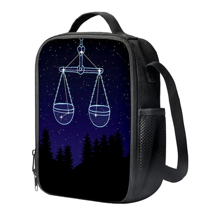 Libra Constellation Print Crossbody Lunch Bag