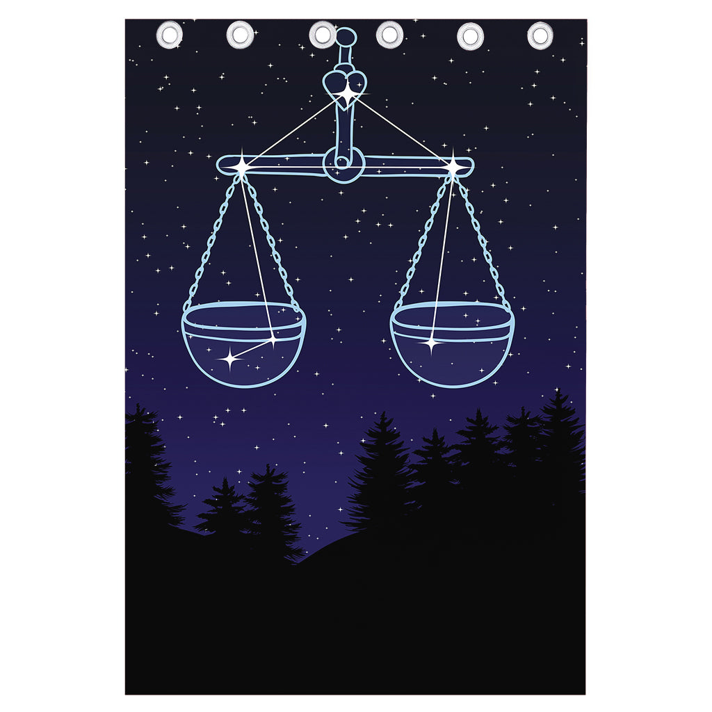 Libra Constellation Print Curtain