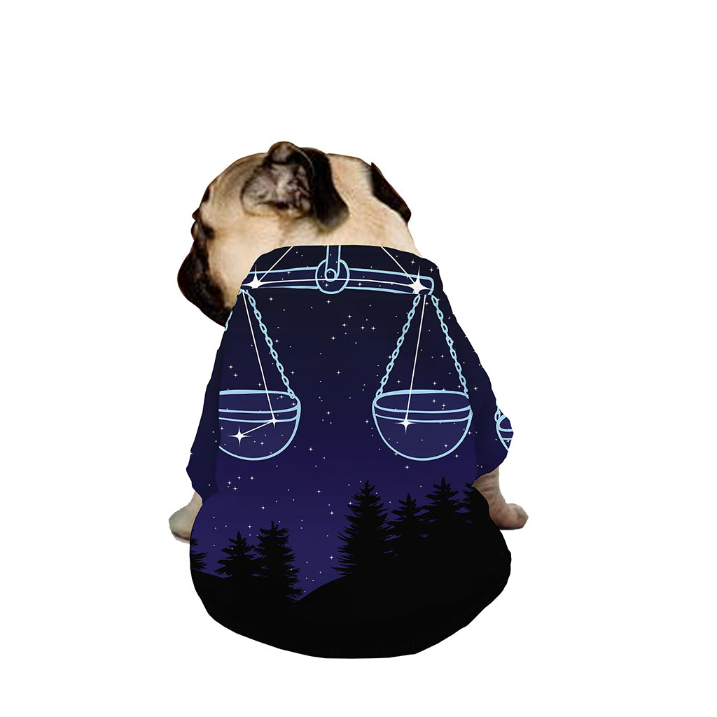 Libra Constellation Print Dog Zip Up Jacket