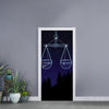 Libra Constellation Print Door Sticker