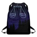 Libra Constellation Print Drawstring Backpack