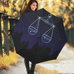 Libra Constellation Print Foldable Umbrella