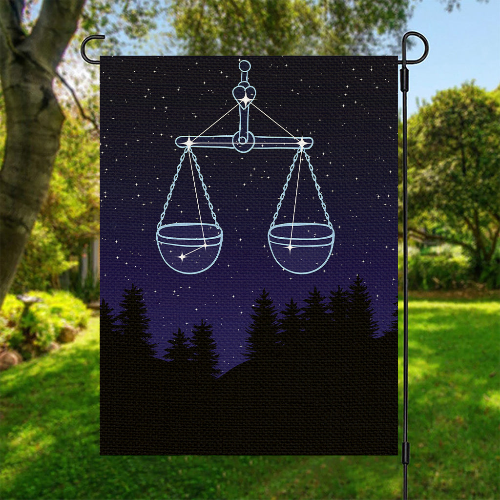 Libra Constellation Print Garden Flag