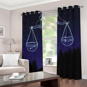 Libra Constellation Print Grommet Curtains