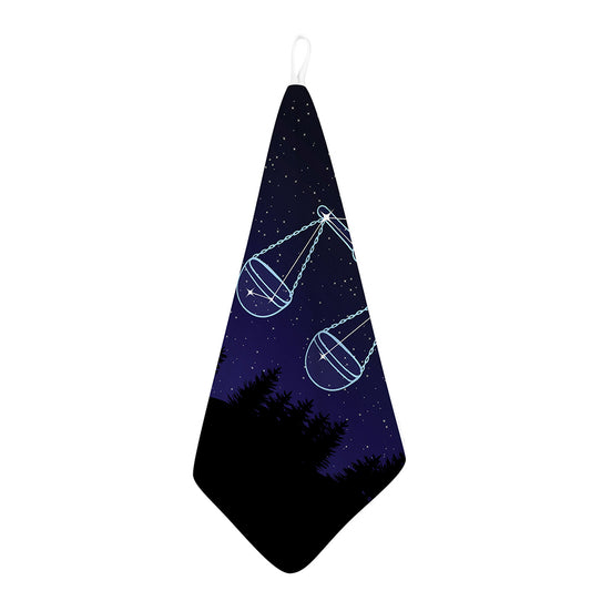 Libra Constellation Print Hand Towel