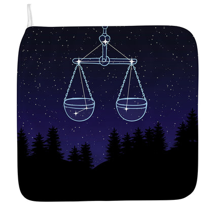 Libra Constellation Print Hand Towel