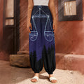 Libra Constellation Print Harem Pants