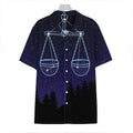 Libra Constellation Print Hawaiian Shirt