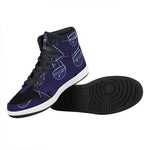 Libra Constellation Print High Top Leather Sneakers