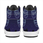 Libra Constellation Print High Top Leather Sneakers