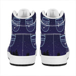 Libra Constellation Print High Top Leather Sneakers