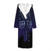 Libra Constellation Print Hooded Bathrobe