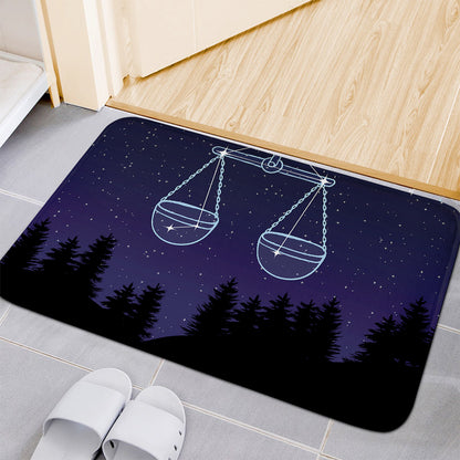 Libra Constellation Print Indoor Door Mat