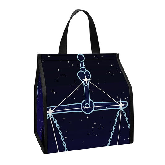 Libra Constellation Print Insulated Lunch Tote