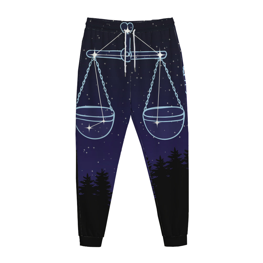 Libra Constellation Print Jogger Pants