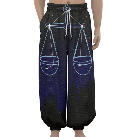 Libra Constellation Print Lantern Pants