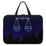 Libra Constellation Print Laptop Sleeve With Handle