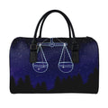 Libra Constellation Print Leather Duffel Bag