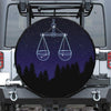 Libra Constellation Print Leather Spare Tire Cover