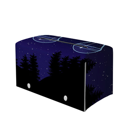 Libra Constellation Print Leather Tissue Box Cover