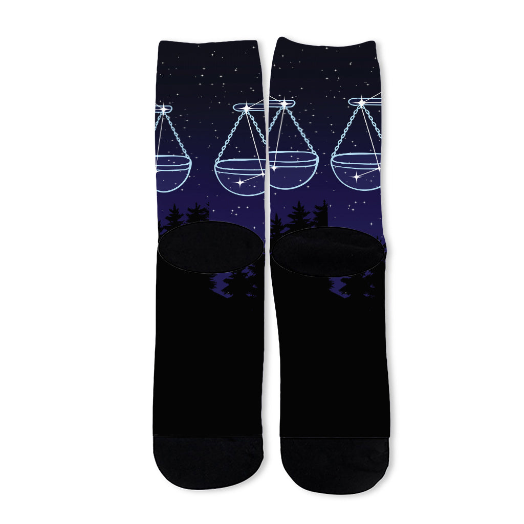 Libra Constellation Print Long Socks