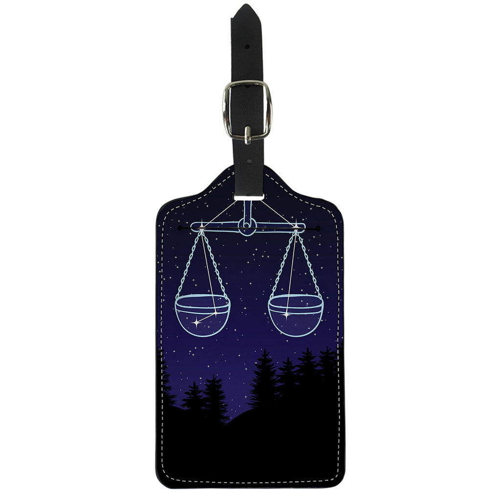 Libra Constellation Print Luggage Tag