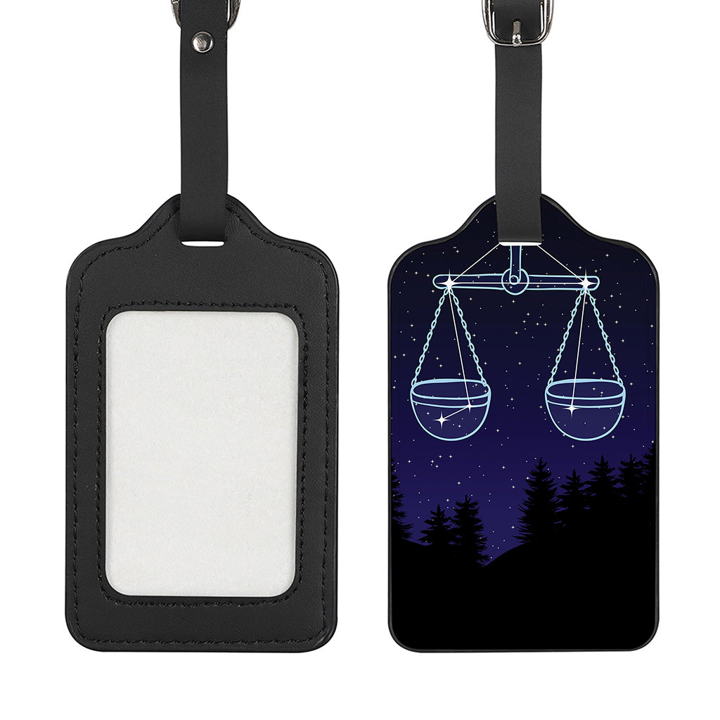 Libra Constellation Print Luggage Tag