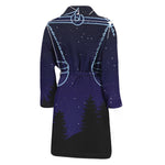 Libra Constellation Print Men's Bathrobe