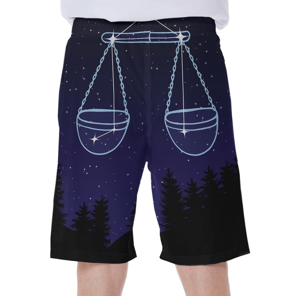 Libra Constellation Print Men's Beach Shorts