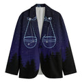 Libra Constellation Print Men's Blazer