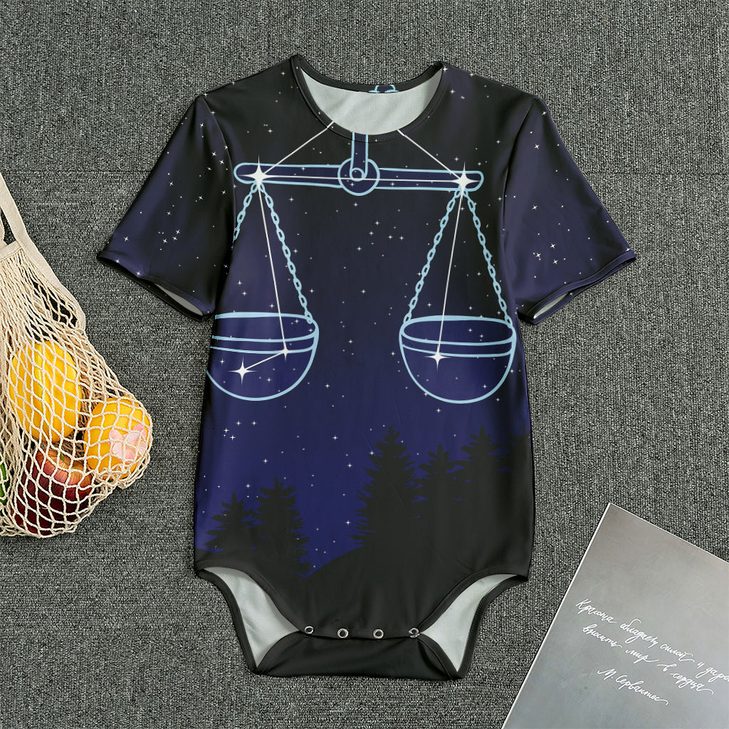 Libra Constellation Print Men's Bodysuit