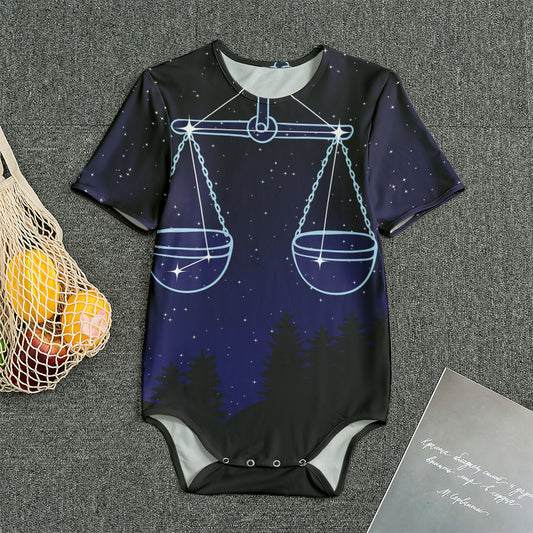 Libra Constellation Print Men's Bodysuit