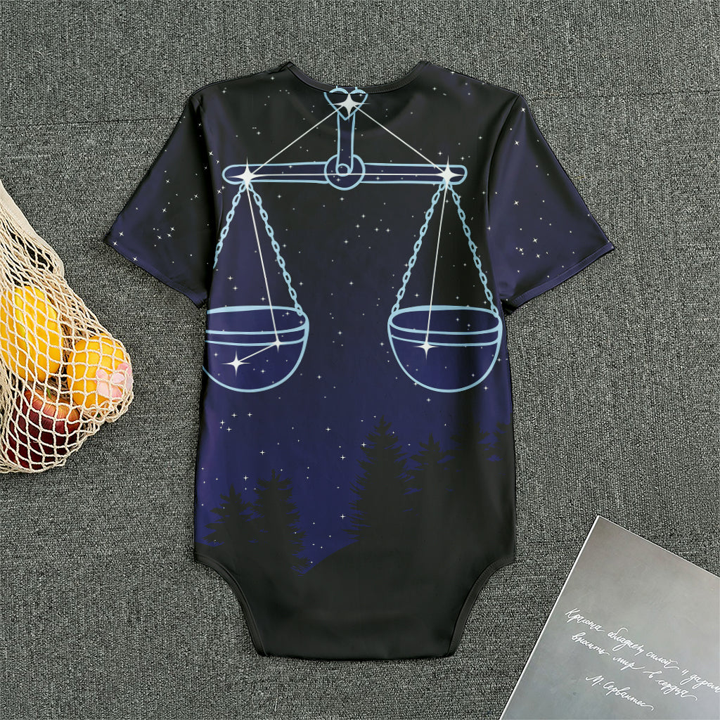 Libra Constellation Print Men's Bodysuit