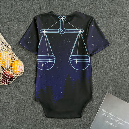 Libra Constellation Print Men's Bodysuit