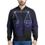 Libra Constellation Print Men's Bomber Jacket