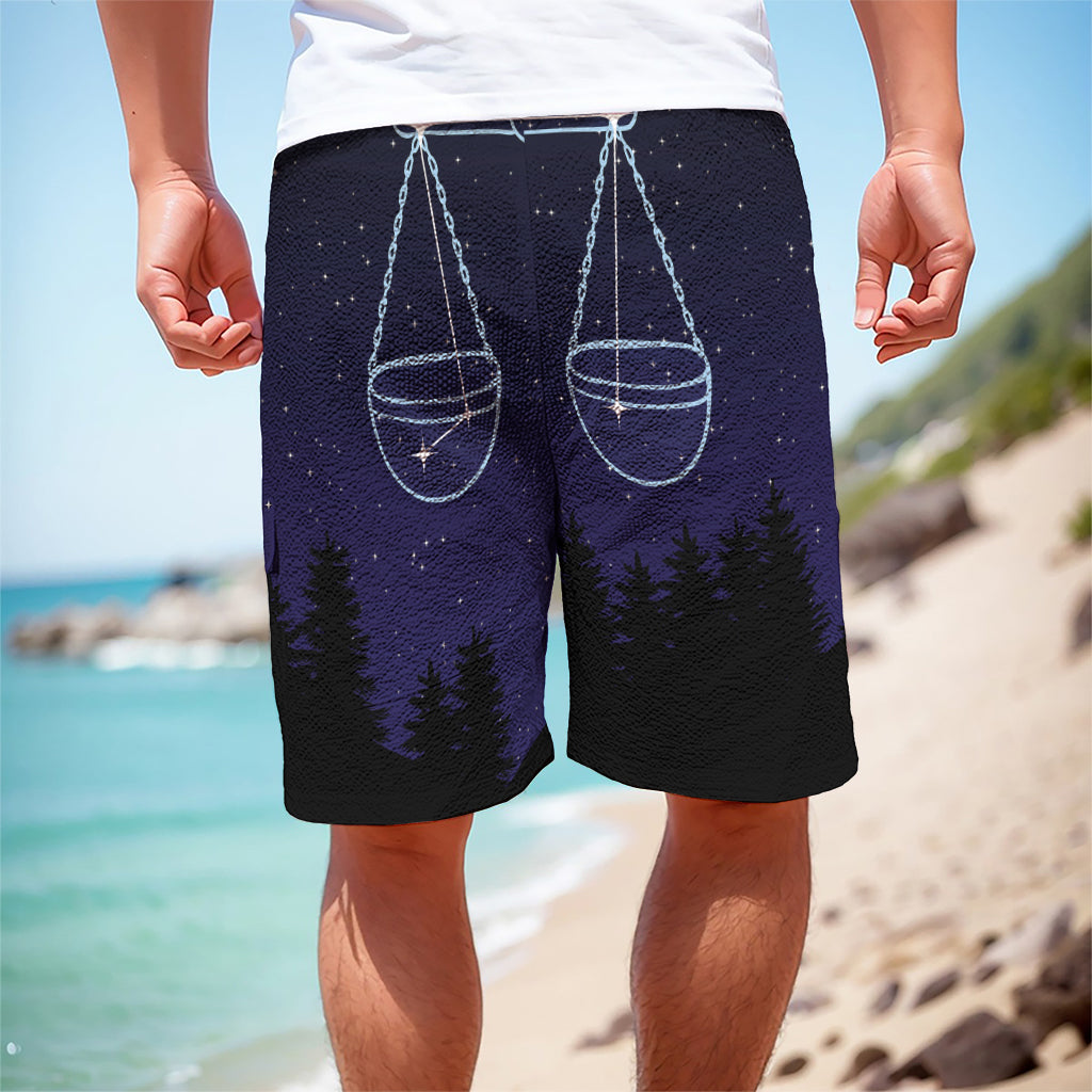 Libra Constellation Print Men's Cargo Shorts